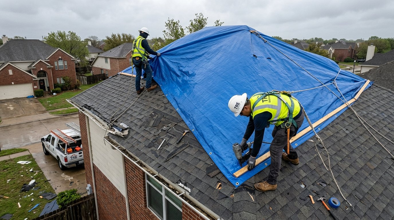 Storm Damage Response Emergency Tarping
